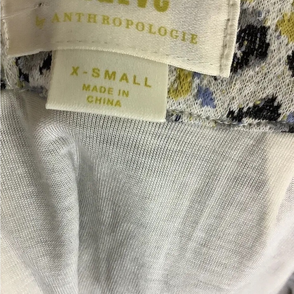 Anthropologie Sz XS Jersey Leopard Print Pencil Skirt Multicolor Cotton Blend - Picture 6 of 7